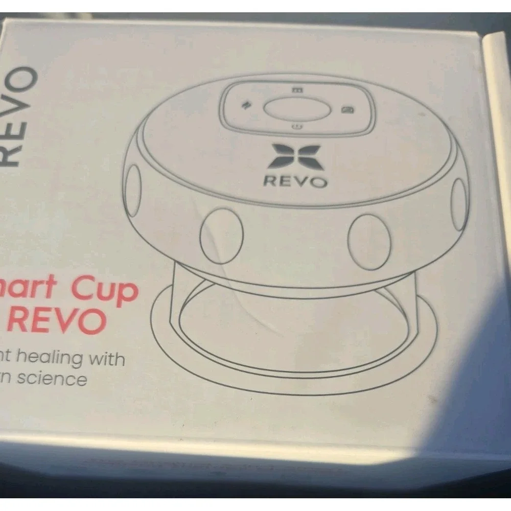 NEW REVO Smart Cup 4-in-1 Dynamic Cupping Therapy Heat Red Light Massager NIB